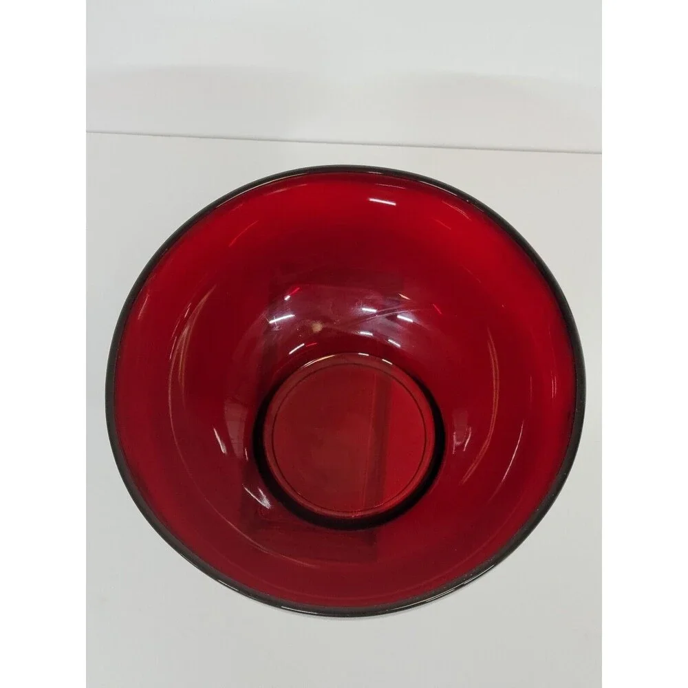 Vintage Hazel Atlas Ruby Red Glass Bowl